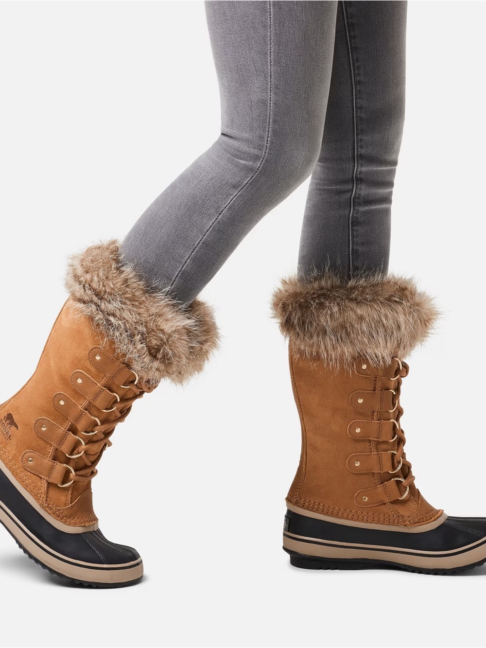 Sorel Brown Faux-Fur Cuff Lace-Up Winter Boots - Women